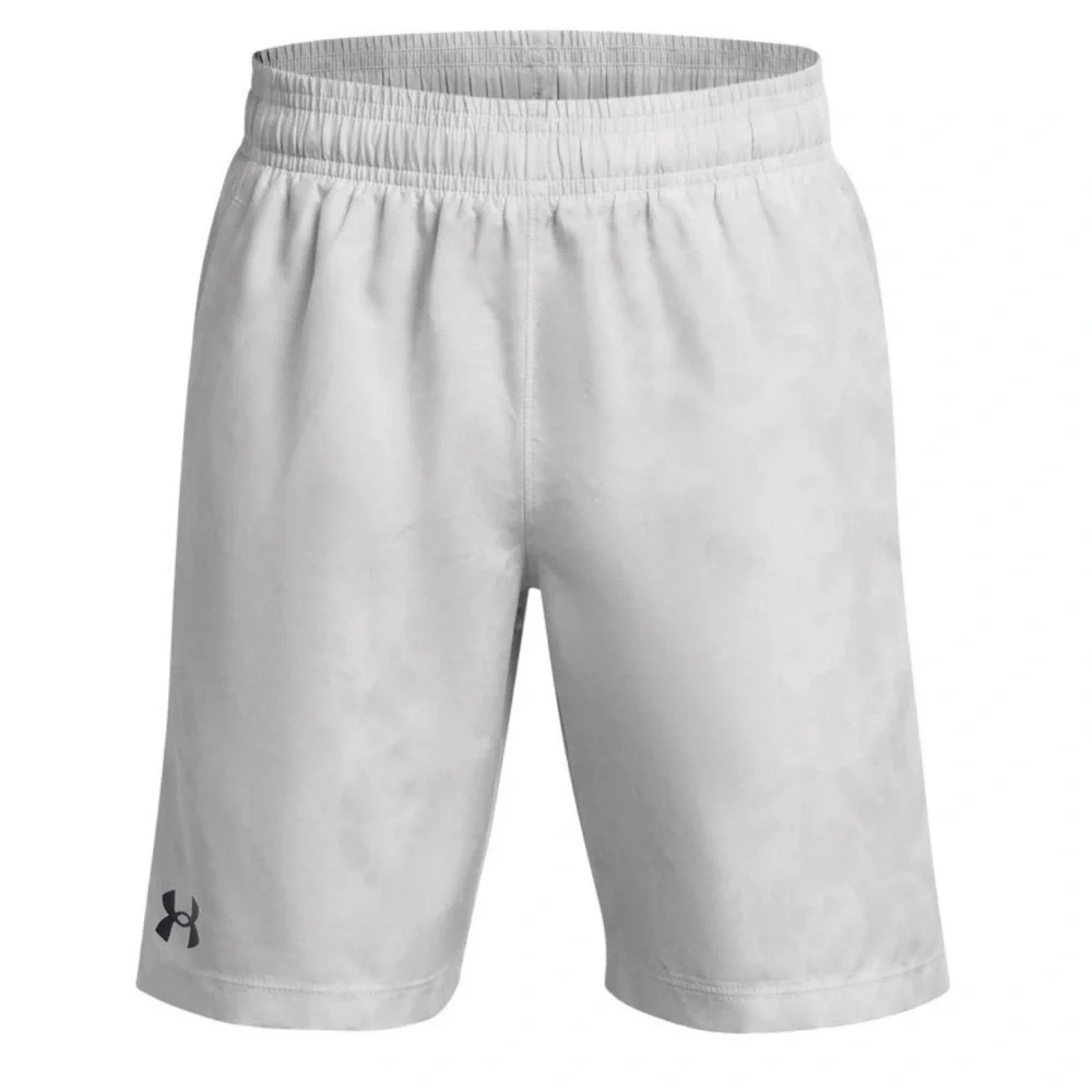 NWT Under Armour Big Boys' Woven Printed Shorts -Grey